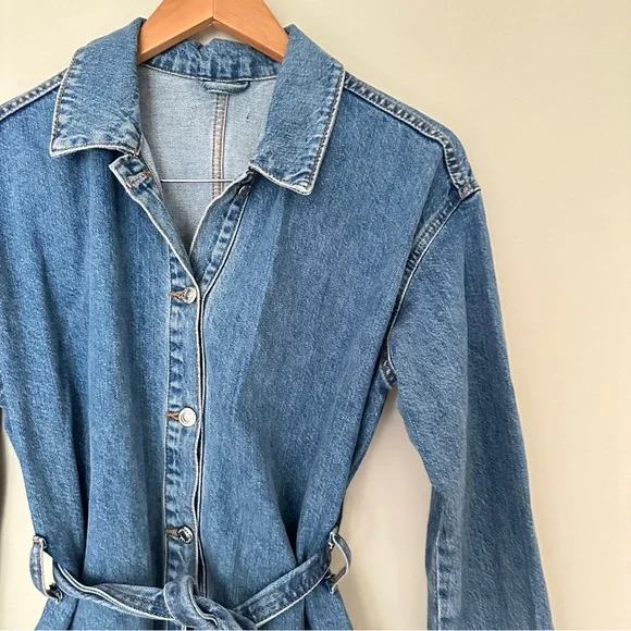 TOPSHOP Blue Denim Belted Jacket - Picture 5 of 7